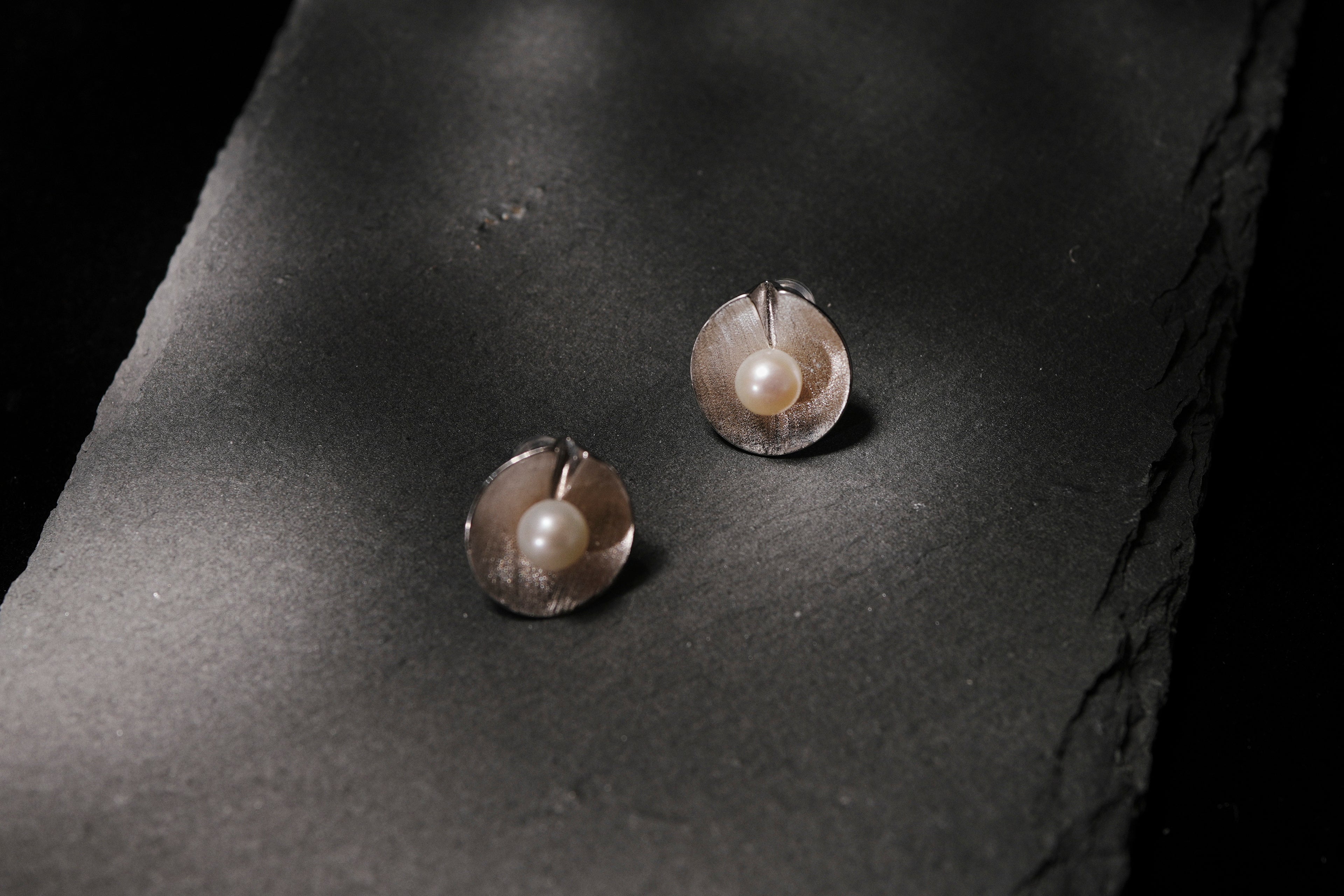 Freshwater Pearl Shell Earrings - Sterling Silver