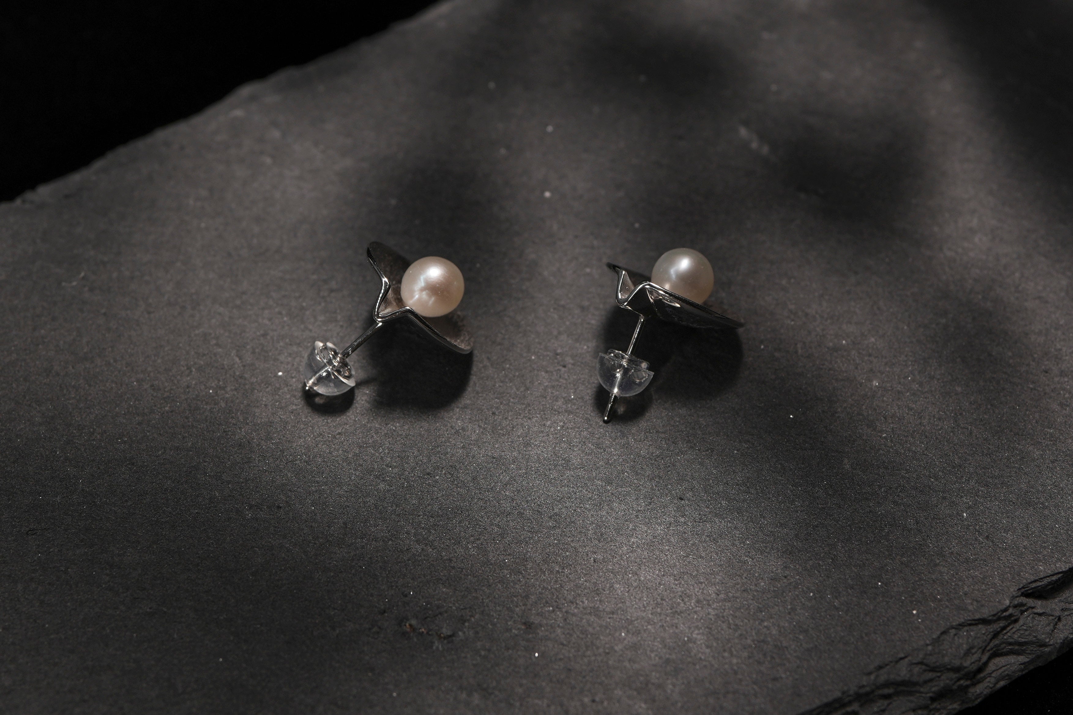 Freshwater Pearl Shell Earrings - Sterling Silver